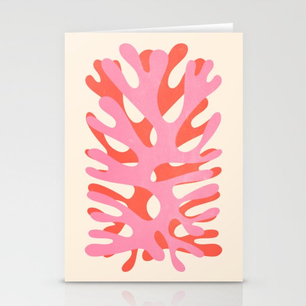 Sea Leaf: Matisse Collage Peach Edition Stationery Cards