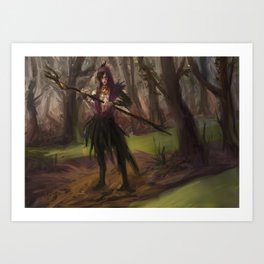 Witch of the Wilds Art Print | Digital, Illustration, Game, Videogames, Fantasy, Fanart, Witch, Impressionism, Painting, Other 