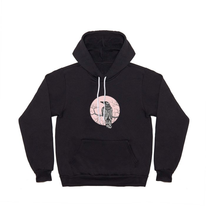 Paisley Crow with Pink Moon Hoody