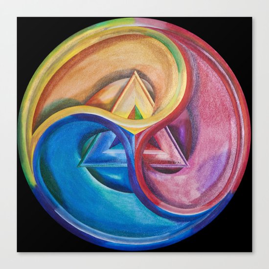 Primary triangle Canvas Print