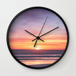Oregon Coast Sunset Wall Clock