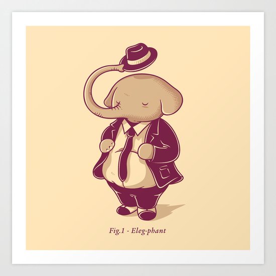 Eleg-phant Art Print