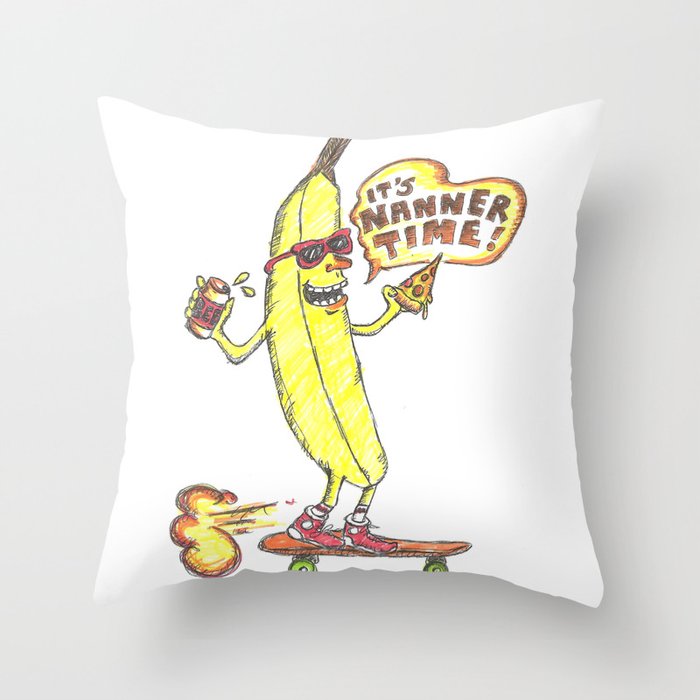 It's Nanner Time! Throw Pillow