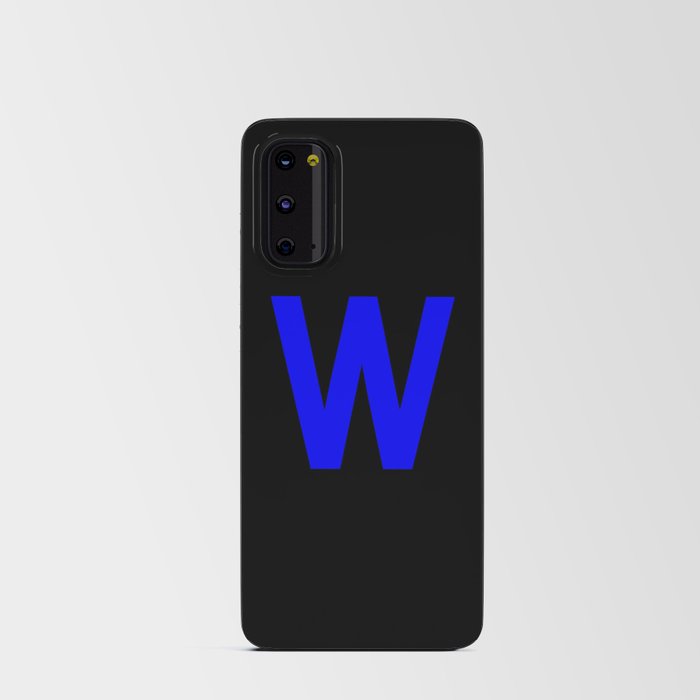 LETTER w (BLUE-BLACK) Android Card Case