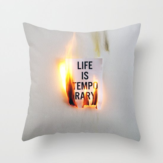 Temporary Throw Pillow