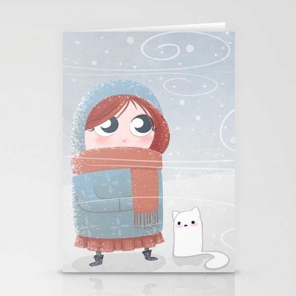 Winter Girl Stationery Cards