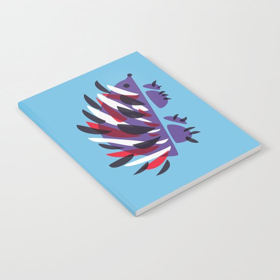 Colorful Abstract Hedgehog Notebook