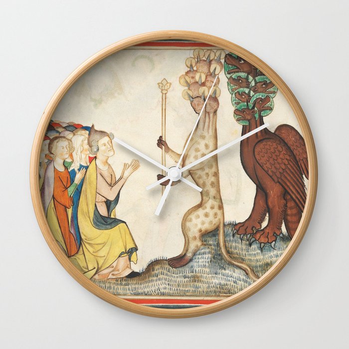 Medieval king monster art vintage  Wall Clock