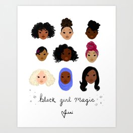 Black Girl Magic Looks Art Print By Vashtiharrison Society6