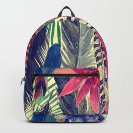 flowers and feathers Backpack