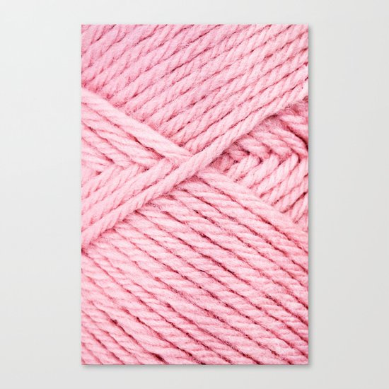 Pink Yarn Canvas Print