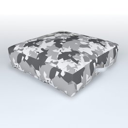 Grey camo pattern  Outdoor Floor Cushion