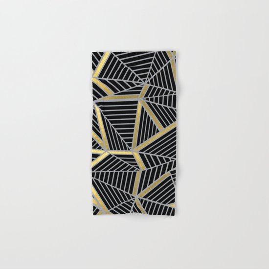 Ab 2 Silver and Gold Hand & Bath Towel