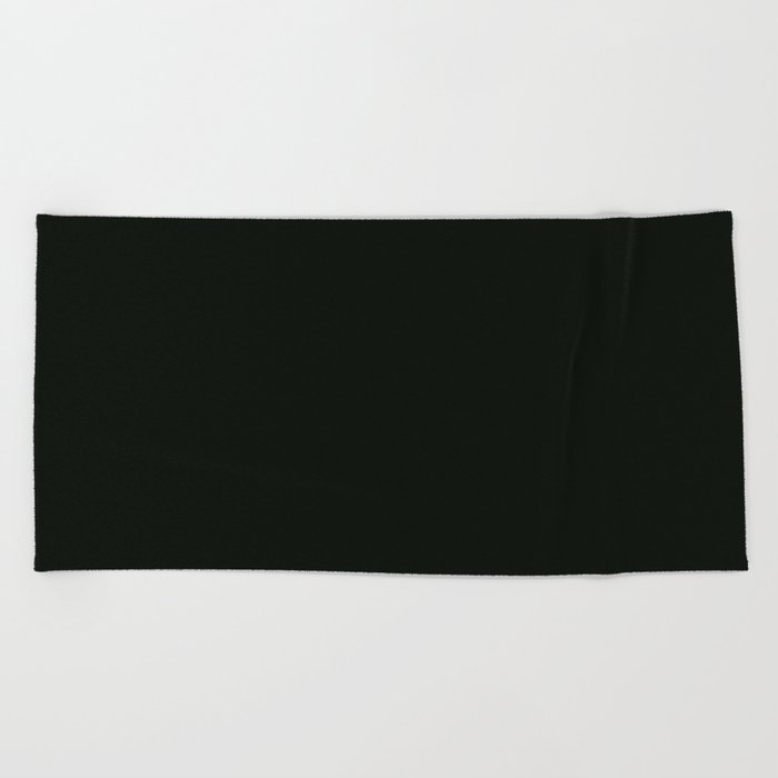 Deep Black Beach Towel