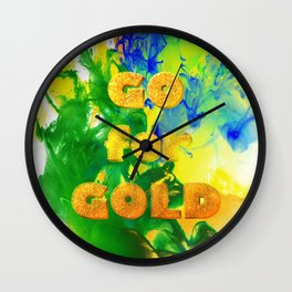 Go for Gold - Olympic Games Rio de Janeiro, Brazil - Living Hell Wall Clock