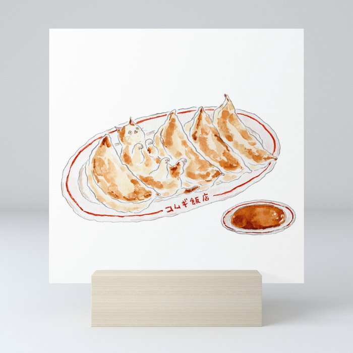 Dumpling Cat  - Gyoza Nyanco - Mini Art Print