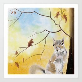 Squirrel Portrait 2 Art Print