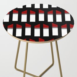 Red & black lipstick print Side Table
