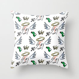 Winged Stay - Color Throw Pillow