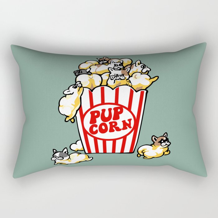 Popcorn Frenchie Rectangular Pillow