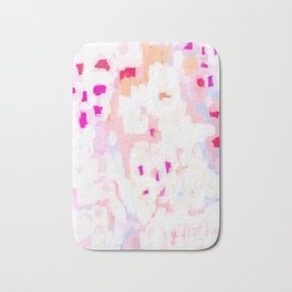 Netta - abstract painting pink pastel bright happy modern home office dorm college decor Bath Mat
