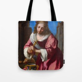 Saint Praxedis, 1655 by Johannes Vermeer Tote Bag