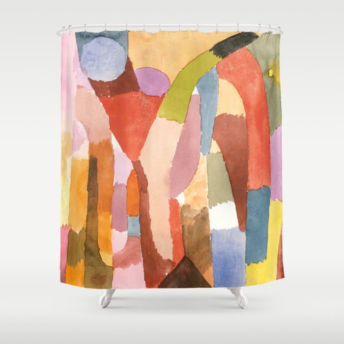 Paul Klee "Movement of Vaulted Chambers 1915" Shower Curtain