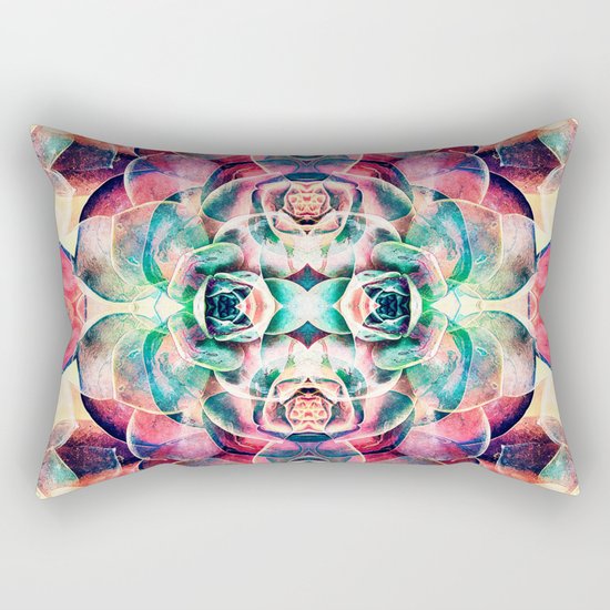 Succulents Abstract Rectangular Pillow