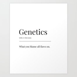 Genetics definition Art Print