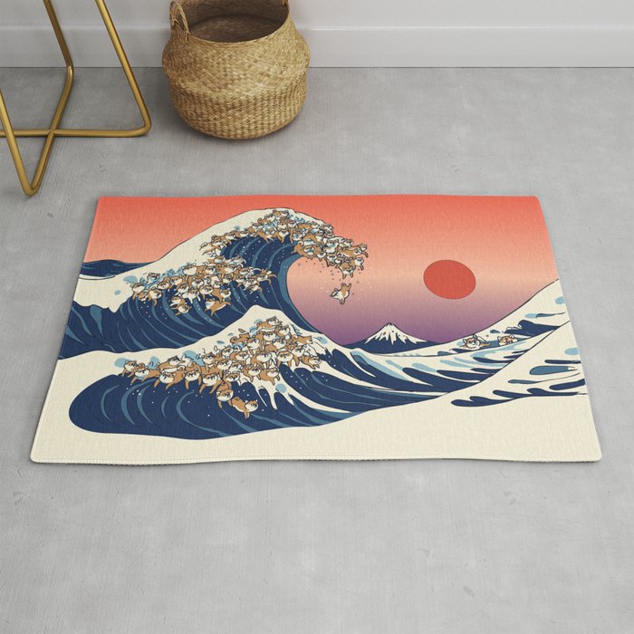 The Great Wave of Shiba Inu Rug