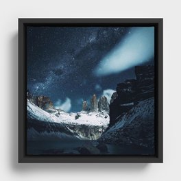Torres del Paine National Park, Patagonia, Chile Framed Canvas