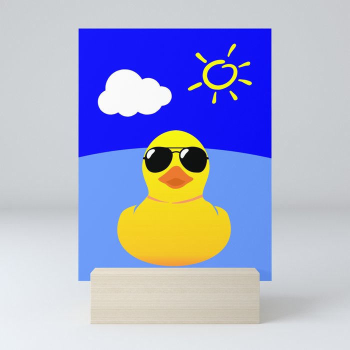 Cool Rubber Duck Yellow Mini Art Print