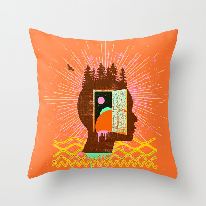 THOUGHT FREQUENCY Throw Pillow