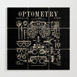 Optometrist Optometry Eye Doctor Tools Vintage Patent Print Wood Wall Art