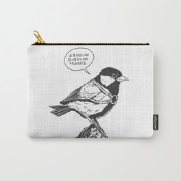 Parus major ink illustration Carry-All Pouch | Comic, Birder, Ink Pen, Uccelli, Drawing, Ave, Greattit, Parusmajor, Bird, Pajaro 
