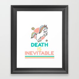 Death is Inevitable - Nihilism Design Framed Art Print