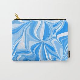 Blue and White Swirly Trippy Abstract Pattern Carry-All Pouch | Swirlypattern, Marbleizedpattern, Lightblue, Bluedecorations, Abstract, Bluedecor, Bluepeppermint, Graphicdesign, Psychedelic, Trippy 