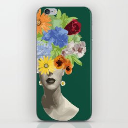 Floral Woman Portrait iPhone Skin