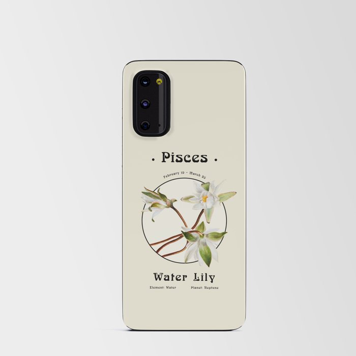 Pisces & Water Lily - Flowers of the Zodiac Android Card Case