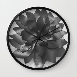 Black Dahlia Flower Repurposed Art Wall Clock