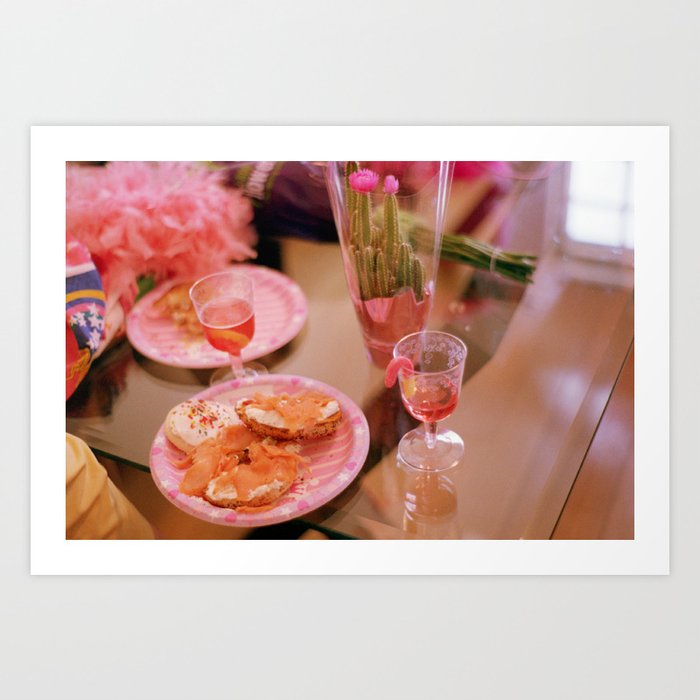 Pink Party Food Art Print