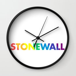 STONEWALL Wall Clock | Graphicdesign, Pride, Gay, Pop Art, Stonewall, Typography, Digital, Worldpride, Nyc 