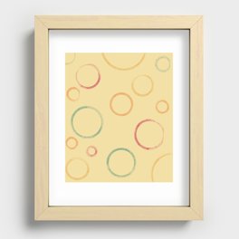 colorful circle ring pattern Recessed Framed Print