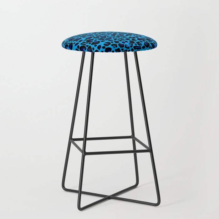 Blue Shades Animal Print Bar Stool By Jhill2019 Society6