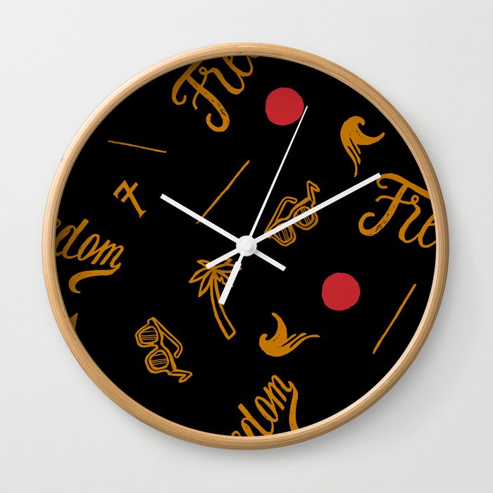 Freedom and Flickering Sunshine Thought Wall Clock