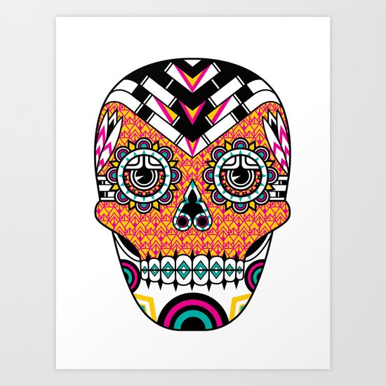 Deco Skull Art Print