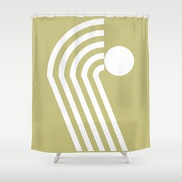 Arch line circle 9 Shower Curtain