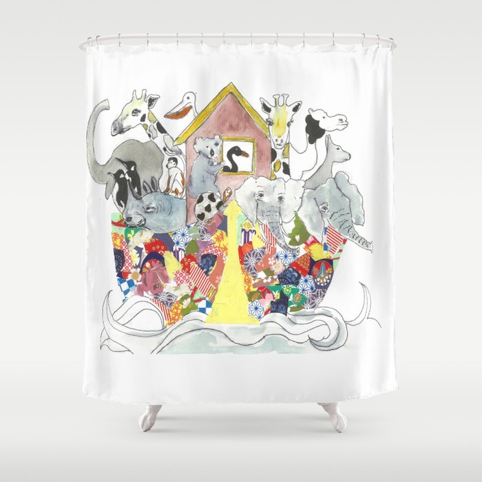 A Patchwork Ark Shower Curtain