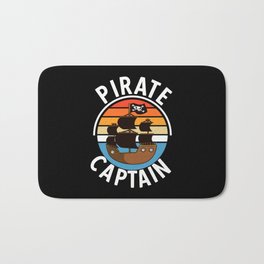 Pirate Captain Pirate Ship Skull Bath Mat | Skipper, Piracy, Captain, Seafaring, Caperement, Schooling, Kindergarten, Piratehead, Piratesymbol, Giftideas 
