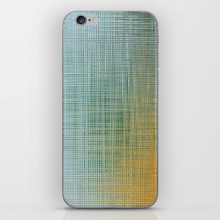 Vibrant Vortex: Grungy Green and Yellow Abstract Pattern iPhone Skin
